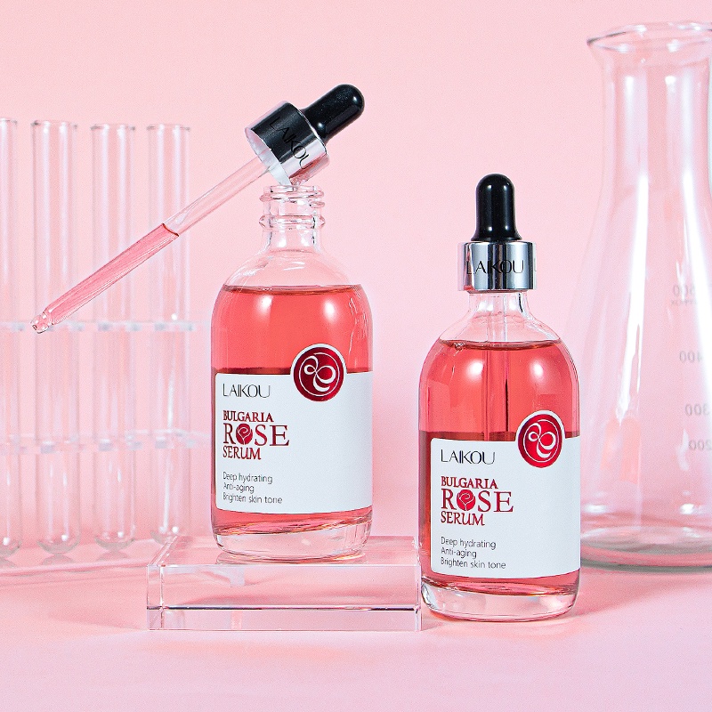 LAIKOU Bulgaria Rose Serum Mencerahkan Memudarkan Noda Anti-aging (Melawan Penuaan) Menutrisi 100ml