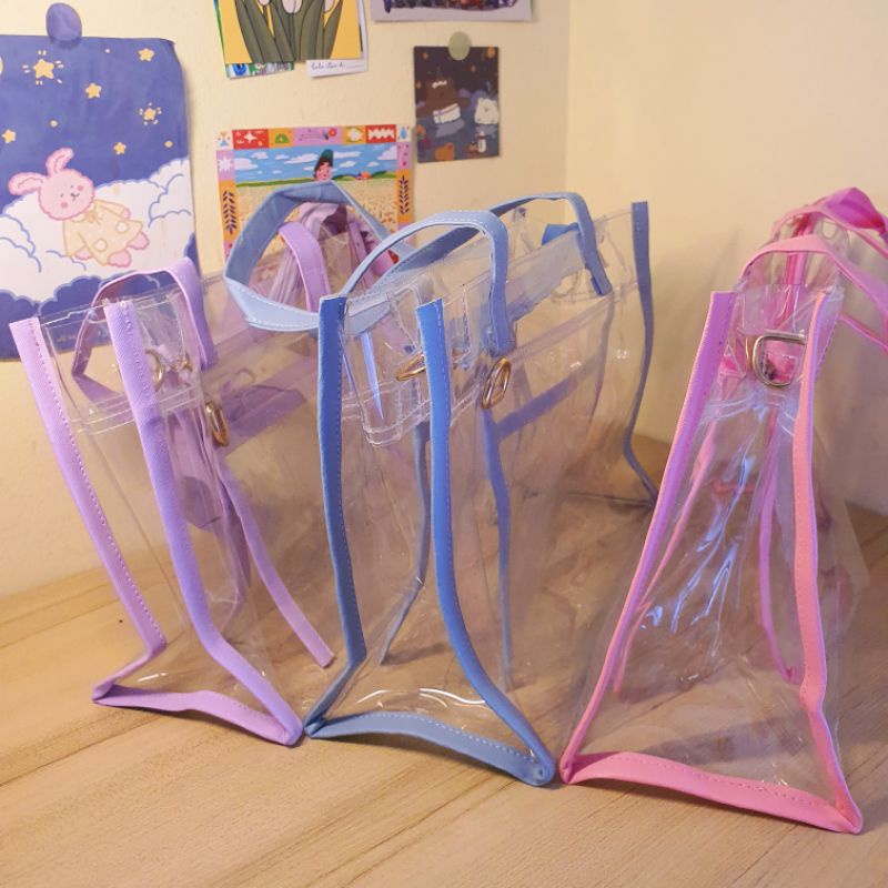 Saturday PVC Bag jelly tas konser concert KPop transparan Darling angel