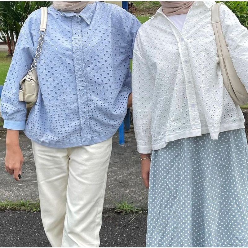 Daisy Cotton Bordir Shirt by Yap.official