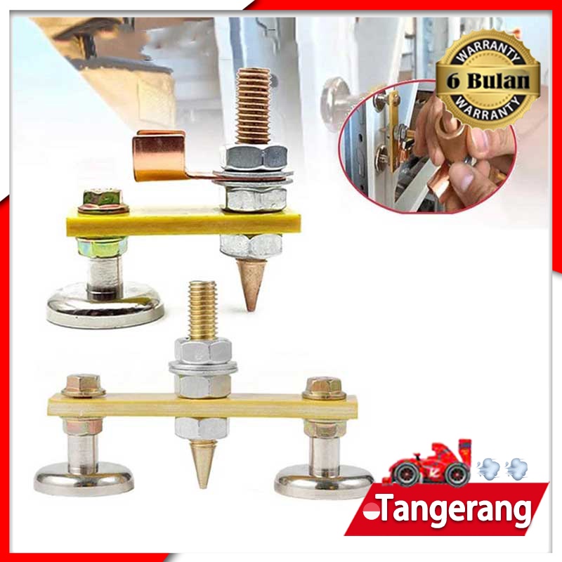 Klem Tang Las Magnet Welding Ground Clamp Single Head / Double Head Untuk Kabel Massa Mesin Travo Las Listrik Magnet Welding Ground