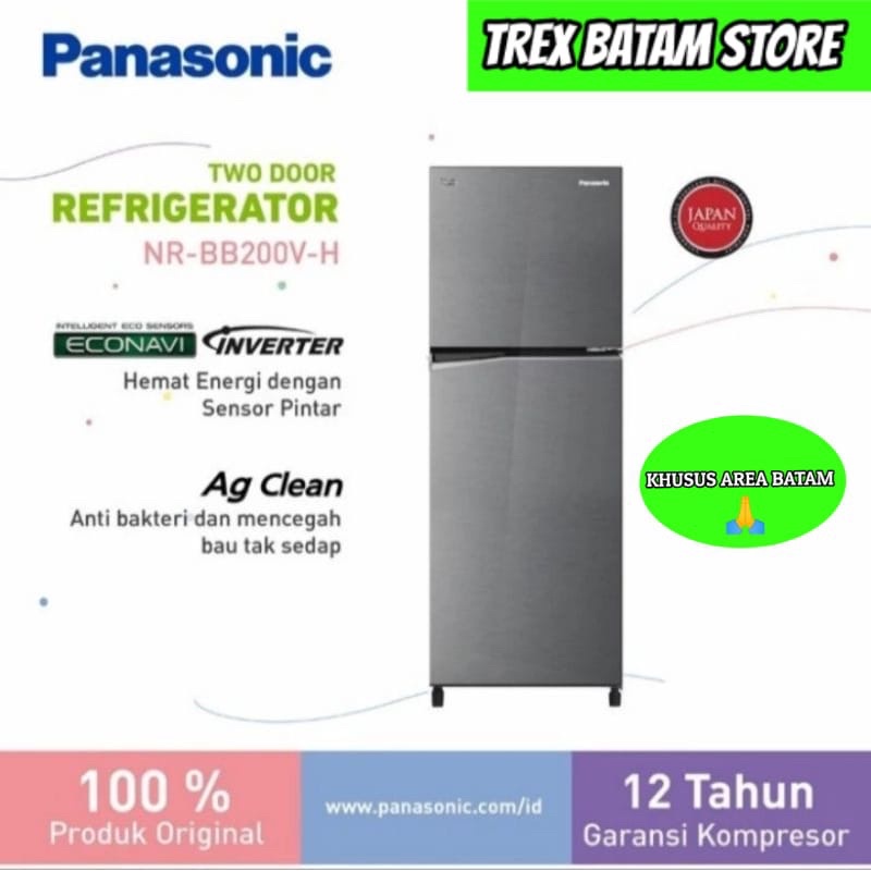 PANASONIC NR-BB200V-H 210L KULKAS 2 PINTU INVERTER (BATAM)