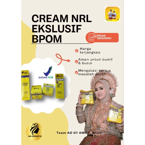 NRL BPOM EKSLUSIF CREAM AMAN 100% ORIGINAL (COD/BAYAR DI TEMPAT)