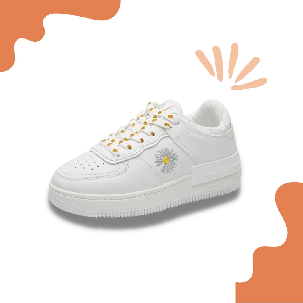 SNEAKERS CASUAL PUTIH WANITA KOREA IMPORT