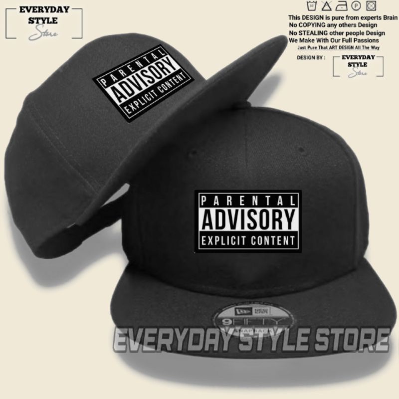 Topi Parental Advisory Explicit Content Snapback
