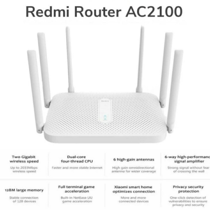 Produk Terbaru Router Redmi Ac2100 Gigabite 4G 5G 2338Mbps Dual Band Wifi 6