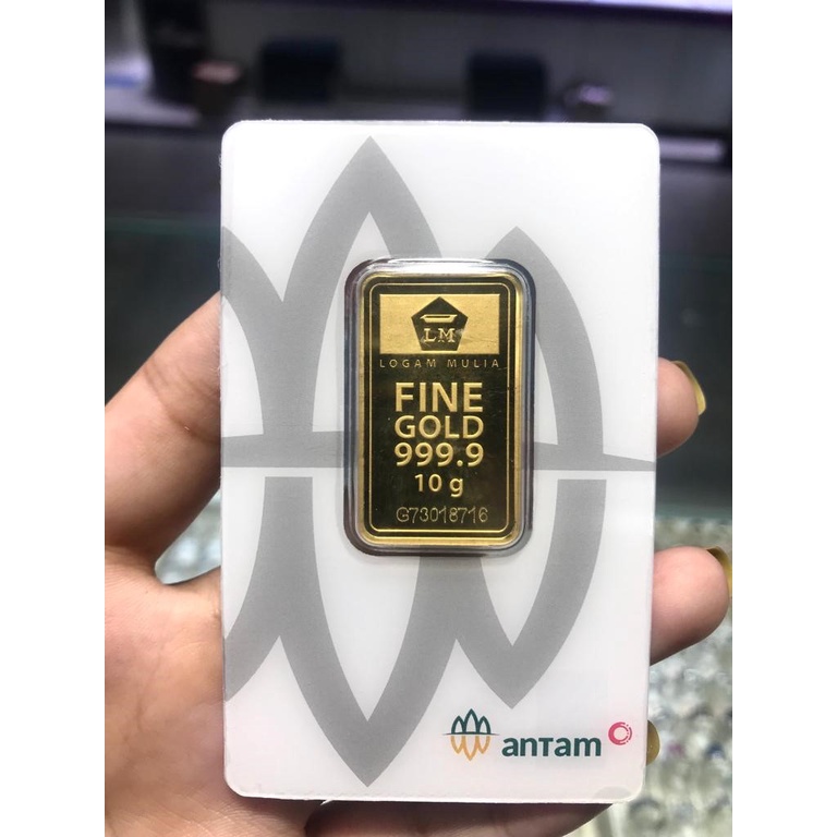 Logam Mulia LM Press 10gr 10g 10 Gram Batangan Emas ANTAM Sertifikat