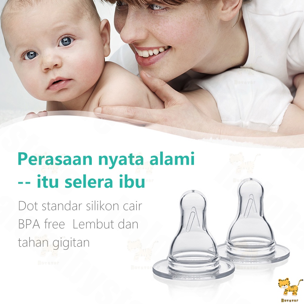 Halo Baby 3.8cm dot bayi bulat nipple dot bulat silicone slim neck pigeon