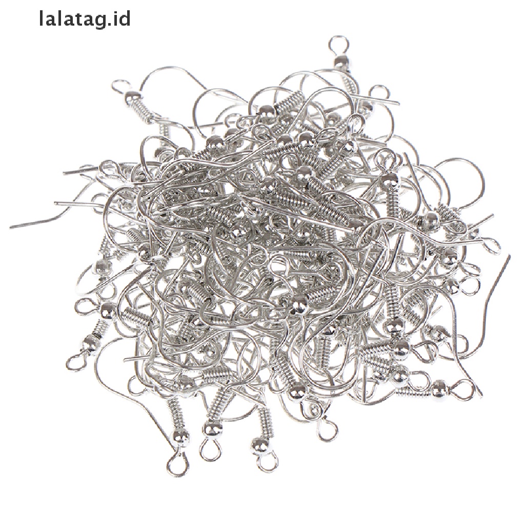 [lalatag] 100pcs Temuan Anting Anting Anting Jepit Kait Fitg DIY Membuat Perhiasan Hook [ID]