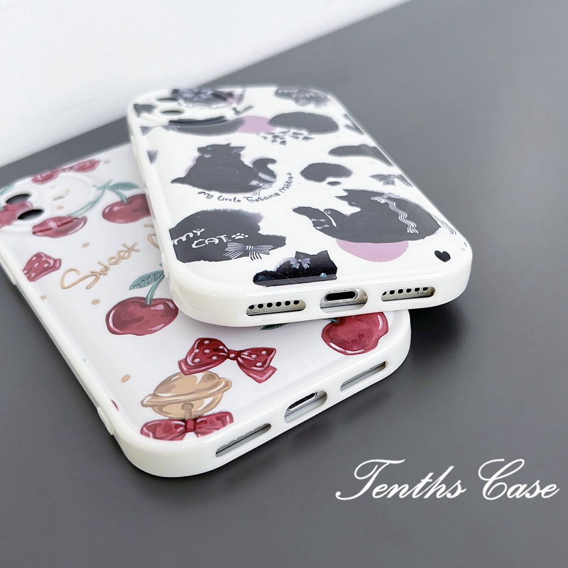 Redmi 12C 10C 10A 10 9A 9C 9T Note 12 11 Pro+11s 10s 10 9s 9 8 Pro Poco X4Pro X3 Pro X3NFC M3 M4 F3 Mi11 Lite 11T 12T 10TPro Cherry Kitten Phone Case Soft Cover