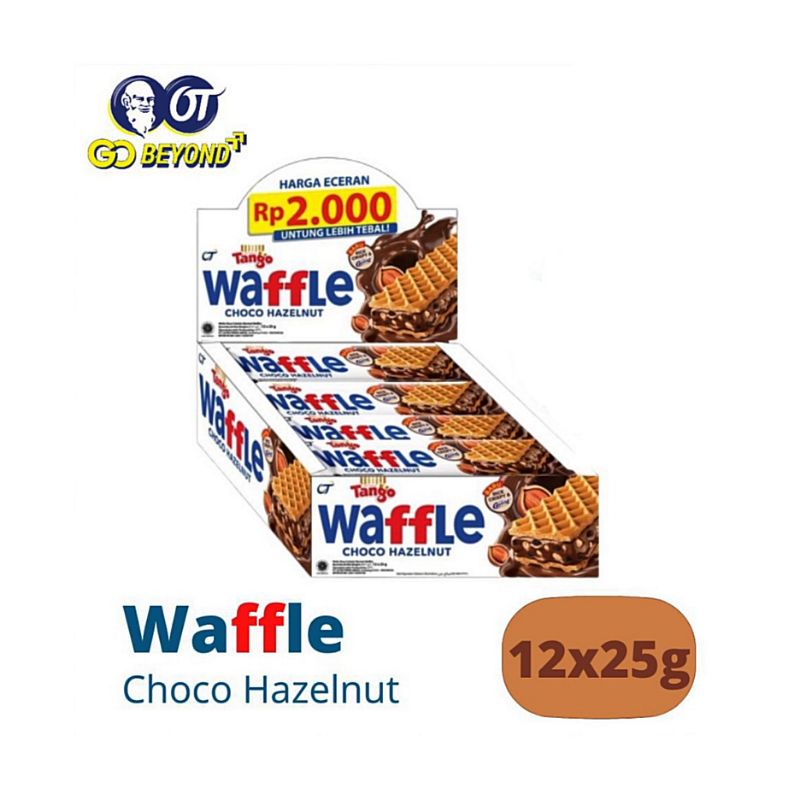 

TANGO WAFFLE CHOCO HAZELNUT COKLAT WAFER TANGO RENYAH 25gr x 12pcs