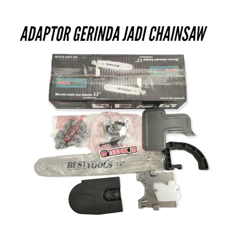 ADAPTOR GERINDA TANGAN JADI GERGAJI ADAPTOR CHAINSAW KE GERINDA BEST TOOL