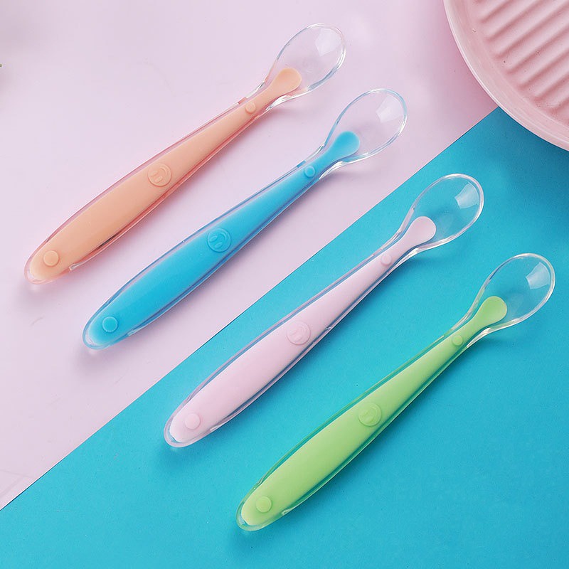 TOKO LIELYS / SENDOK MAKAN BAYI SILIKON / SENDOK MAKAN SENSOR PANAS