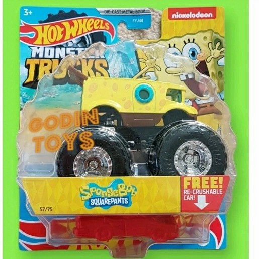 Monster Trucks Hot Wheels Sponge Bob Spongebob Diecast Truck Hotwheels #Bergaransi