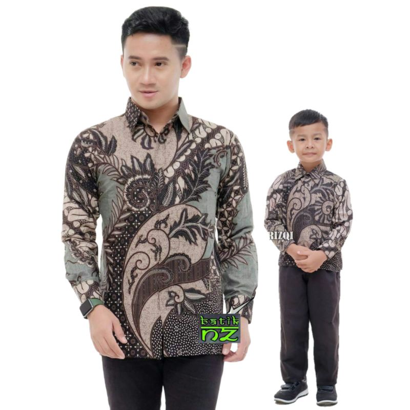 Couple batik ayah dan anak laki laki / batik pria/ size jumbo