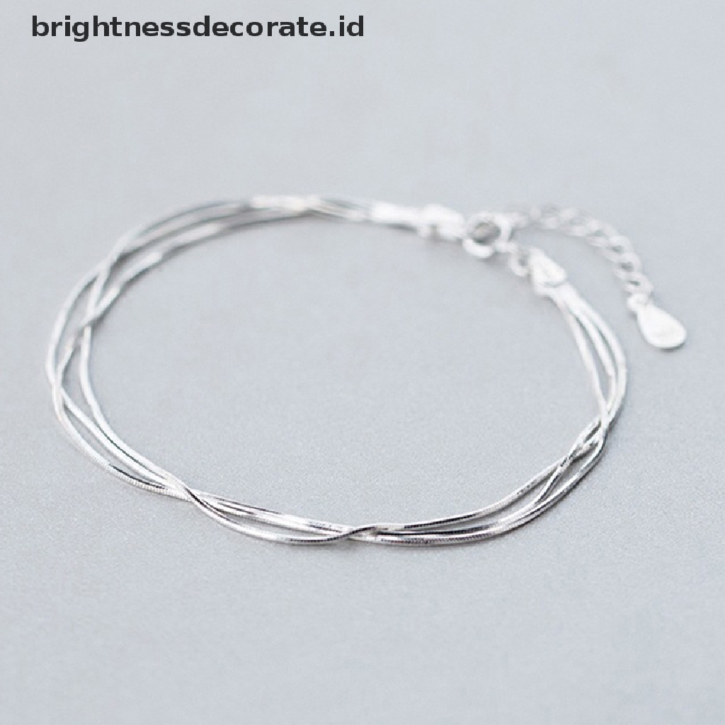 [Birth] Ladies925 Sterling Silver Gelang Bracelet Korea Fashion Perhiasan Laris Panas [ID]