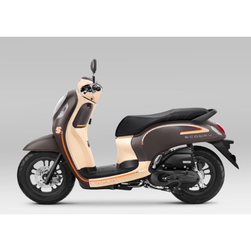 STIKER STRIPING MOTOR SCOOPY 2023 COKLAT FASHION BROWN