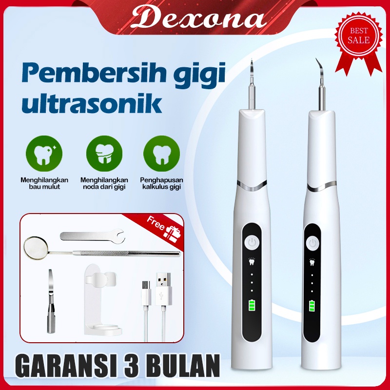 Alat Pembersih Karang Gigi Dental Scaling Sonic Elektrik 1 Set 3 Modes Perawatan Dan Pembersih Karang Gigi Dental Remover With Light