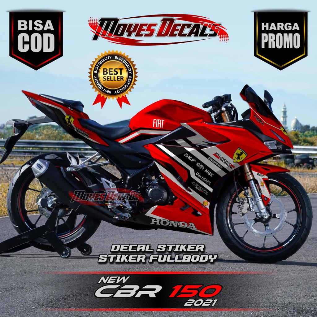Decal All New Cbr 150r 2021 Full Body / Stiker Honda Cbr 150r 2021 Motif Ferrari Merah Keren