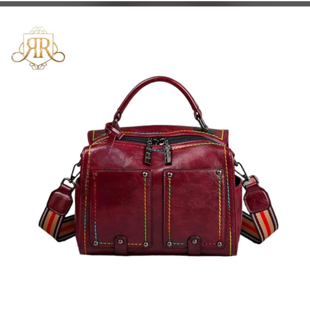 NEW ARRIVAL- Tas SelempanKulit Cfunya RR best seller,Tas Pesta kulit saku depan new fashion  SLINGBAH WANITA PREMIUM KULIT