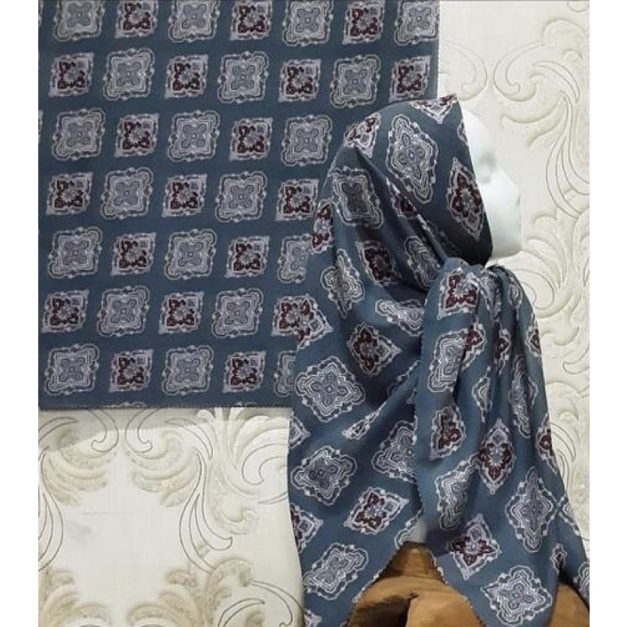 HIJAB VOAL MOTIF KC ABU ABU BIRU