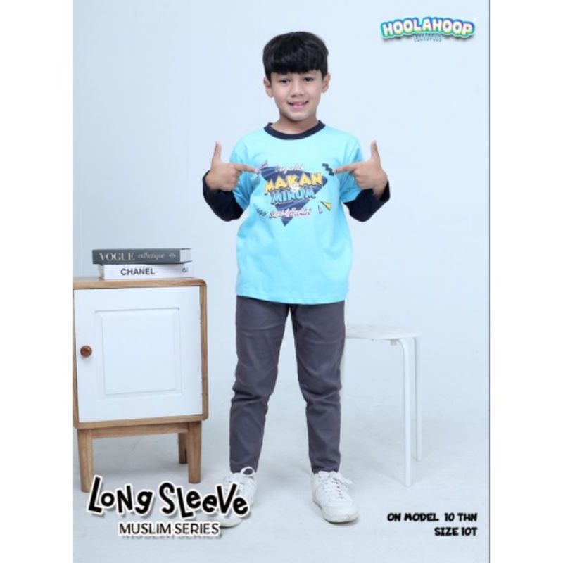 HOOLAHOOP BAJU KAOS ANAK COMBAT 20S HOOLAHOOP LONGSLEEVE MUSLIM SERIES 4T-12 t (4-10TH)