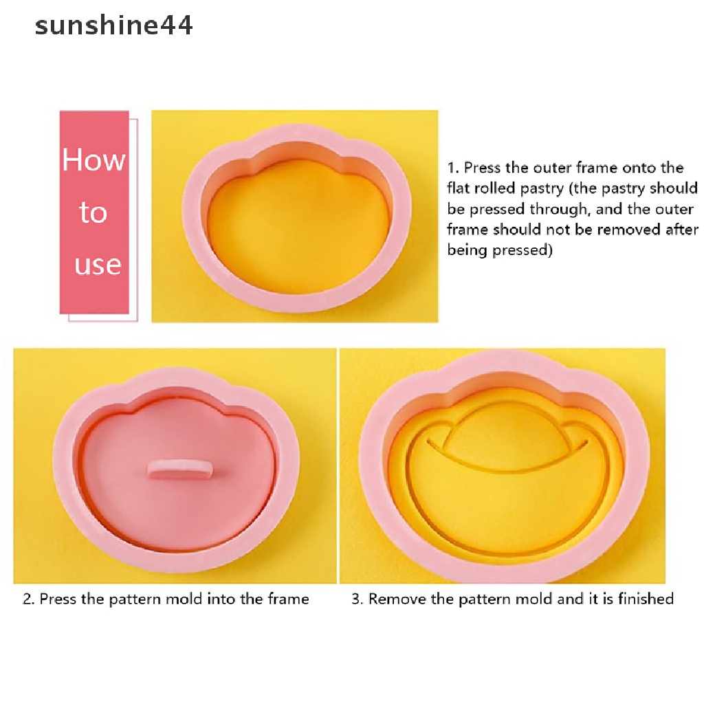 Sunshine8/10pcs Spring Festival Cookie Cutter Set Pemotong Stempel Kue Kering Imlek.