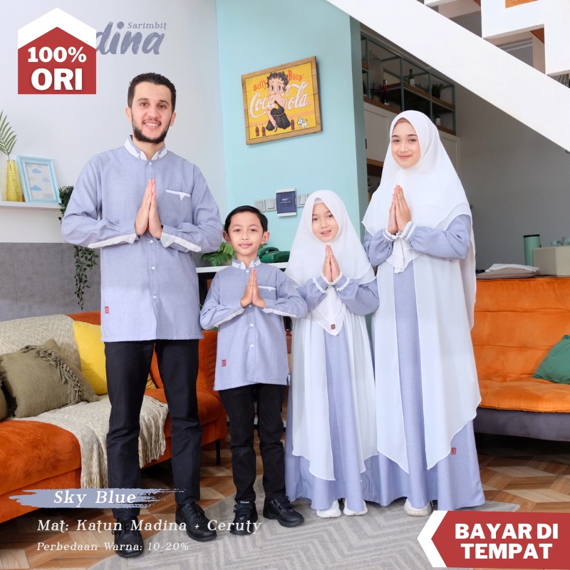 Baju Sarimbit Keluarga 2023 Lebaran Gamis couple Pasangan Ibu Anak keluarga 2022 gamis koko couple i