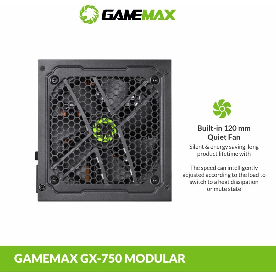 Power Supply 750W Gamemax GX-750 Modular 80+ Gold ATX - 750W