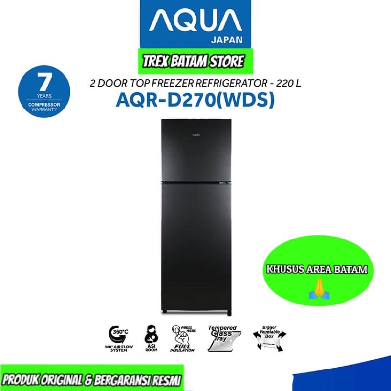 AQUA AQR-D270 KULKAS 2 PINTU (BATAM)