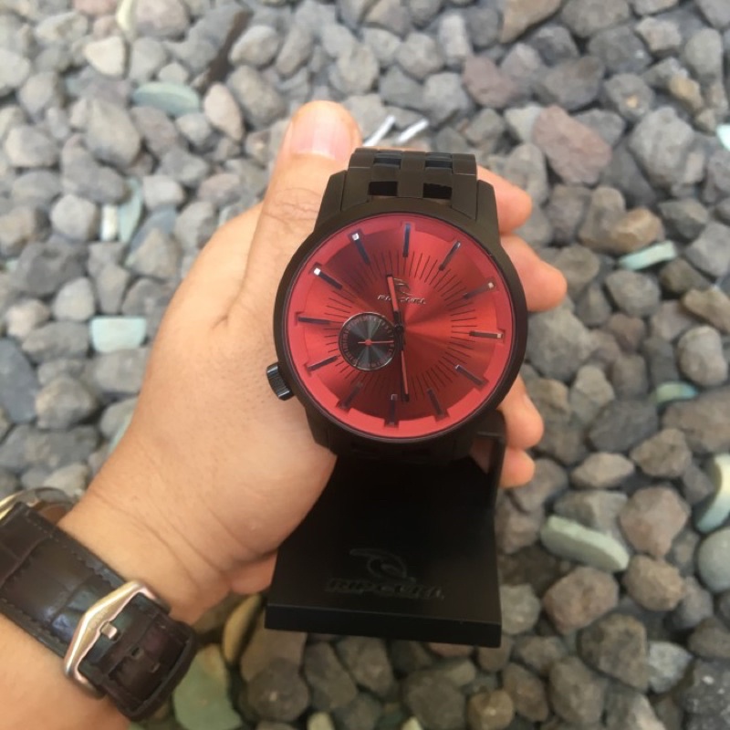 Jam Tangan ripcurl Detroit  Black maroon