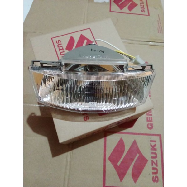 reflektor lampu depan set komplit satria 2 tak lumba pnp tornado gs gx shogun kebo ori sgp