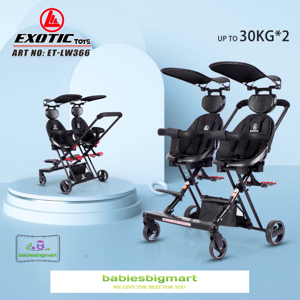 Magic Stroller EXOTIC ET LW 366 Kembar Kereta Dorong Stroler Anak New Hadap Depan Dan Belakang