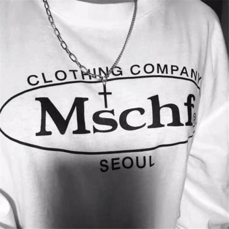 Retro Asimetris Rantai Tebal Liontin Salib Kalung Hip Hop Geometris Klavikula Item Pasangan Choker Permen Perhiasan