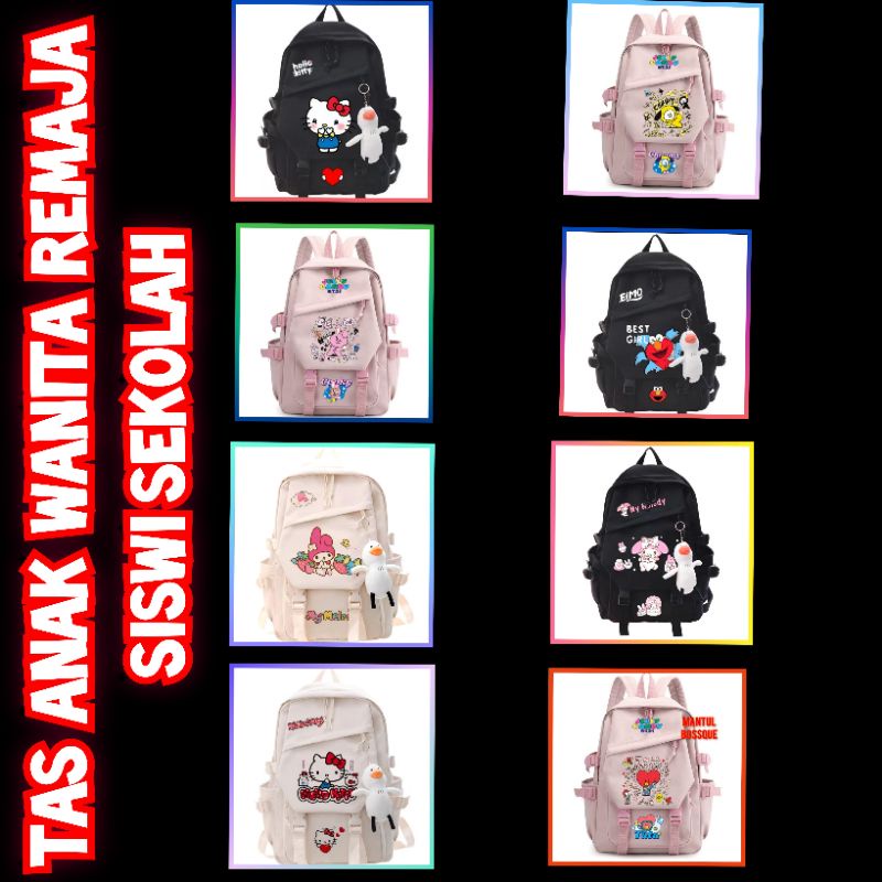 samasuka.shop - Tas Ransel Anak Perempuan Tk Sd Sekolah Karakter Kartun Hello Kittty Mini Wanita Paud Cewek Lucu