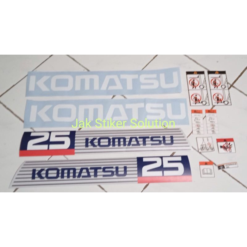Stiker forklift Komatsu 25
