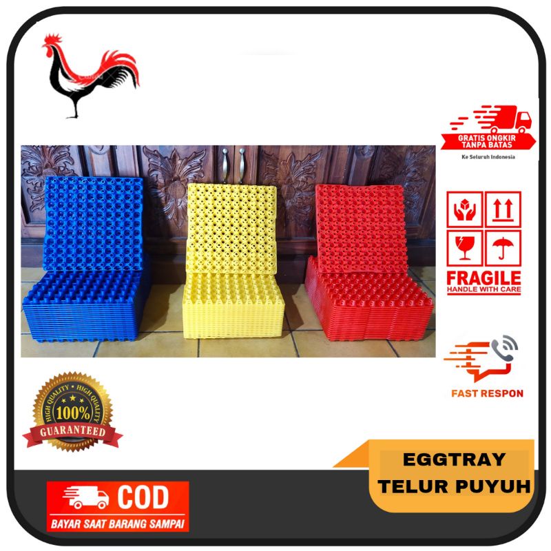 Egg Tray / Egg Trey / Tray Trey / Eggtray / Tempat Rak Telur Puyuh Plastik Atom Baru