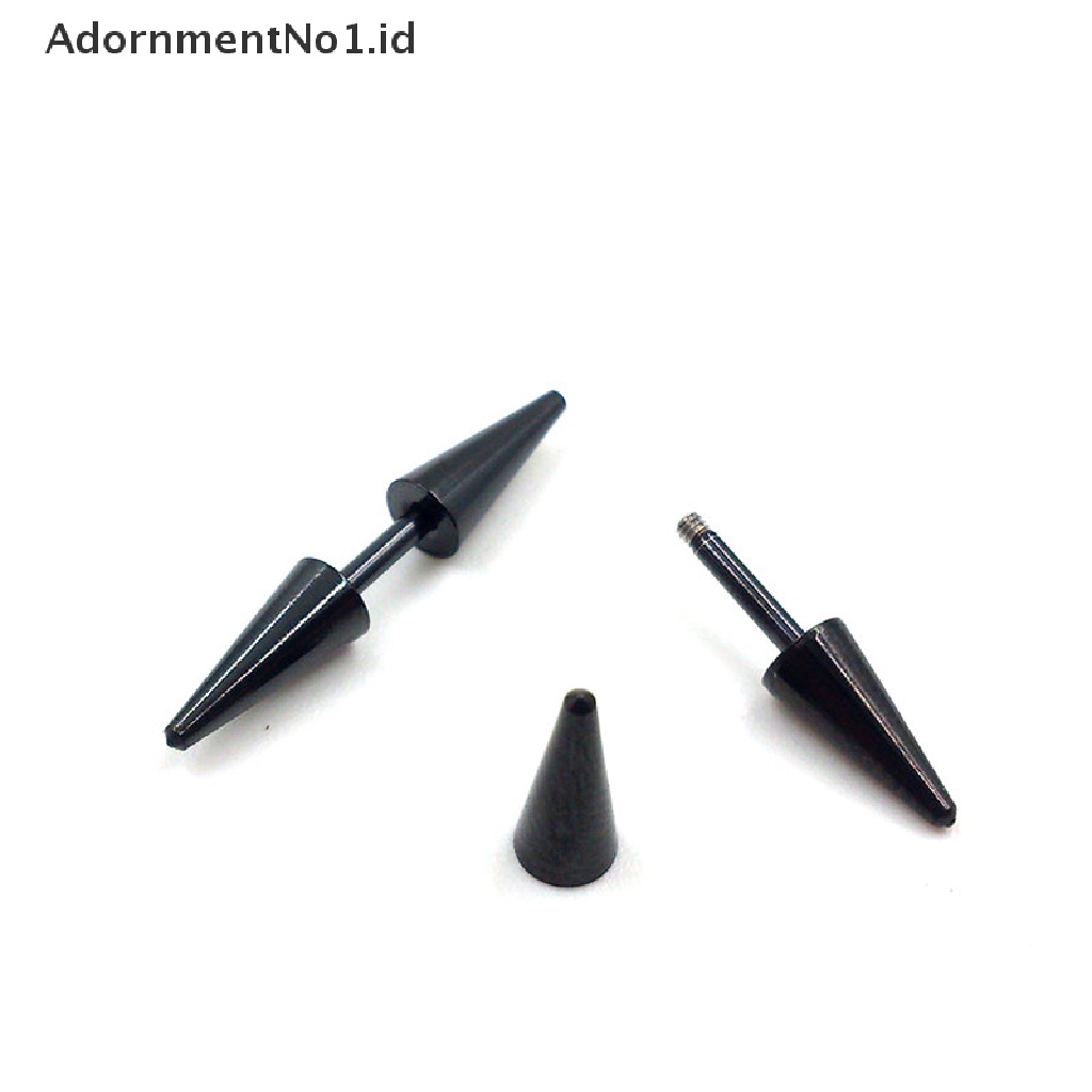 [AdornmentNo1] 1pasang Fashion Pria Wanita Stainless Steel Rivet Spike Punk Rock Stud Earrings Hot [ID]