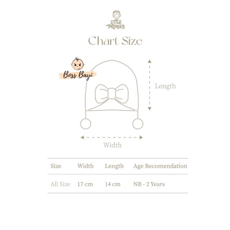 LITTLE PRENSES - Pompom Baby Turban / Turban Bayi Anak Perempuan