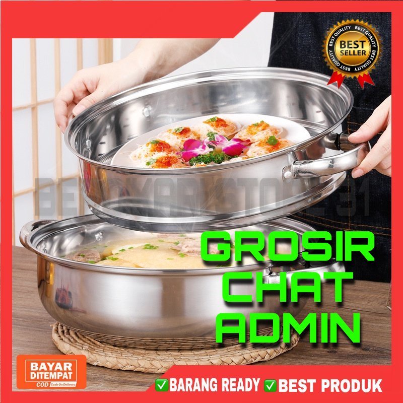 [BS] PANCI KUKUS STEAMER 2 TINGKAT SUSUN STAINLESS STEEL SOMAY BAKPAO