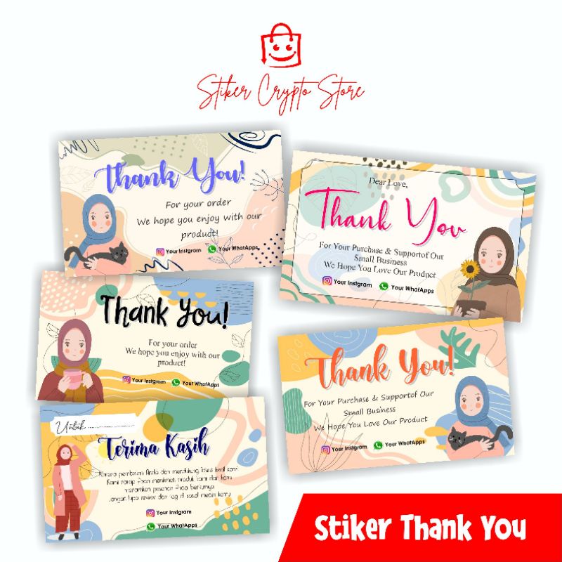 

Sticker Thanks You Card Thanks You Sticker Olshop