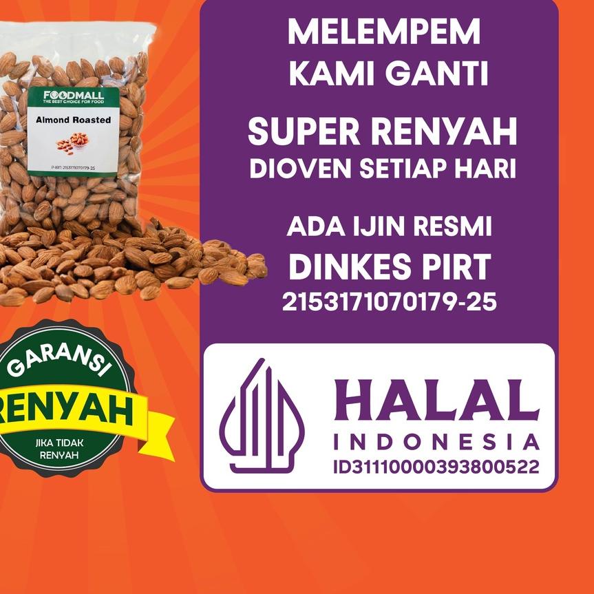 

PROMO [HJ6] Almond Roasted 250 gram / almond panggang