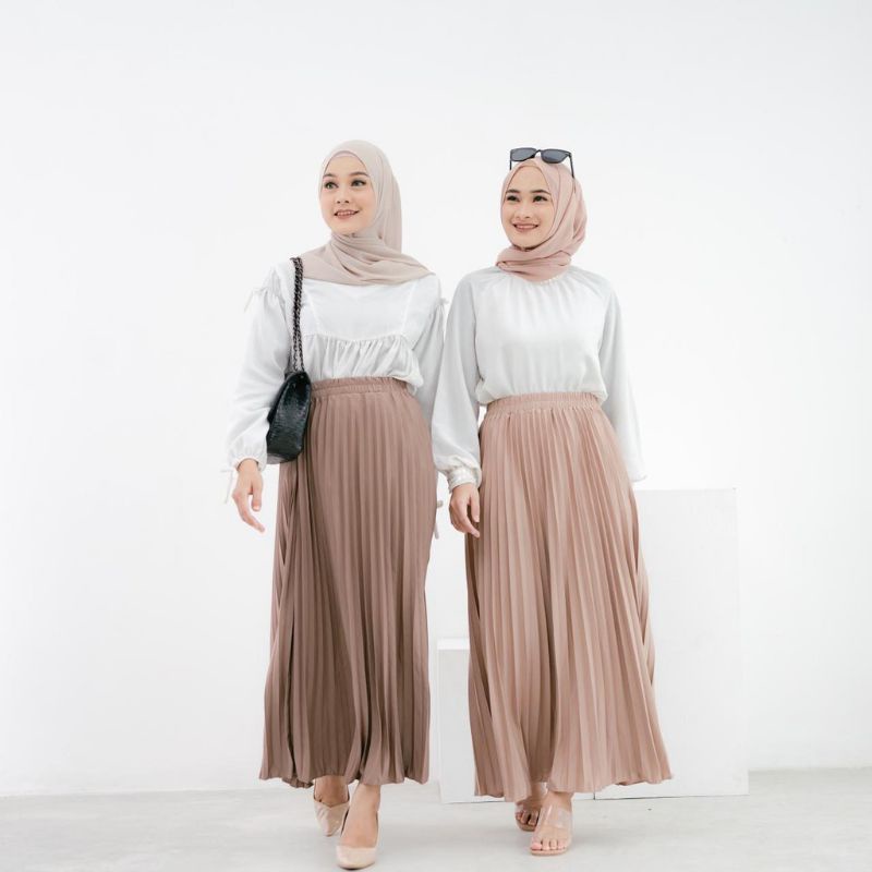 ROK PLISKET PREMIUM 100 % DI JAMIN BAHAN SUPER TEBAL