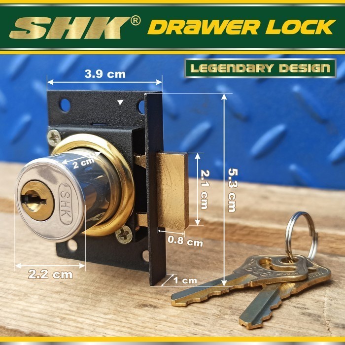 SHERLOCK KUNCI LACI LEMARI DRAWER LOCK 808 22 MM LOKER CLASSIC DESIGN