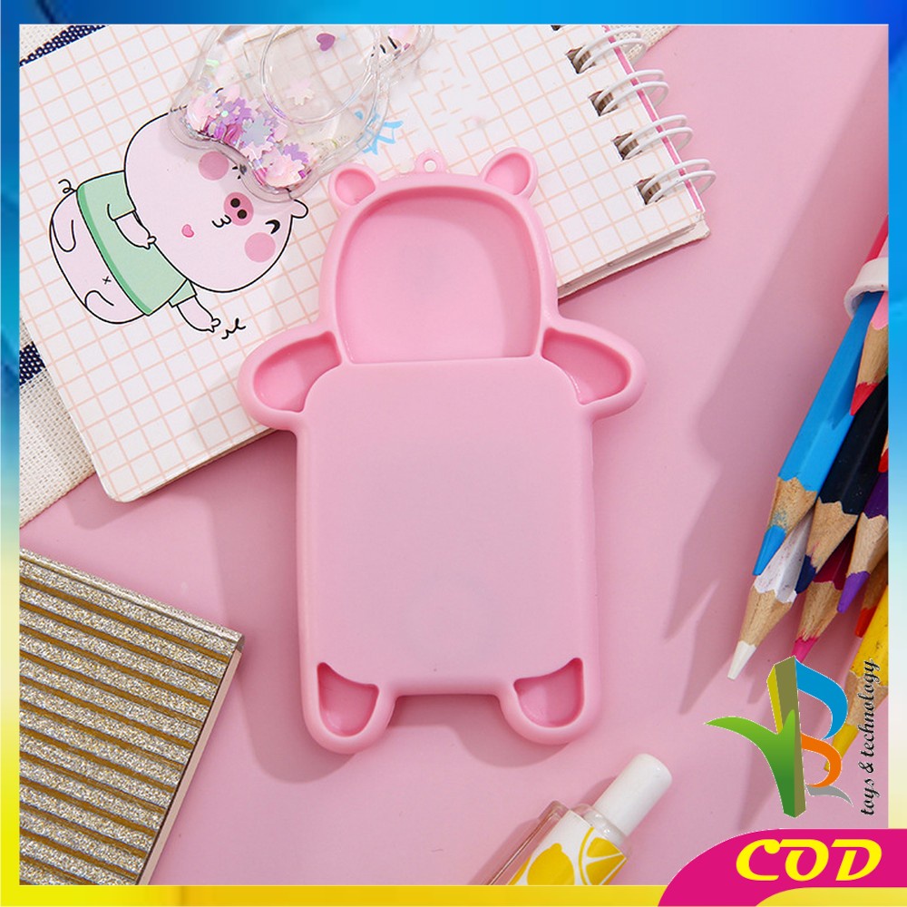 RB-C325 Kalkulator Mini Motif Beruang 8 Digit Tombol Karet Sekolah Stationary/ Bear Calculator Travel Mini Portable Desain Kartun Beruang