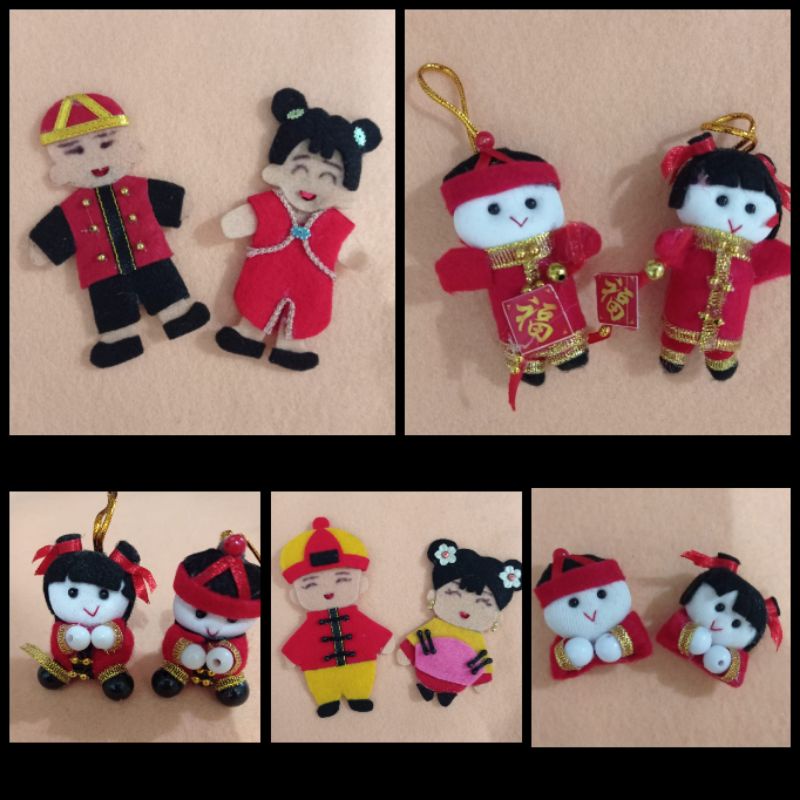 BONEKA / BONEKA GANTUNG/ HIASAN TEMPEL / APLIKASI BONEKA IMLEK / SINCIA (PASANGAN)