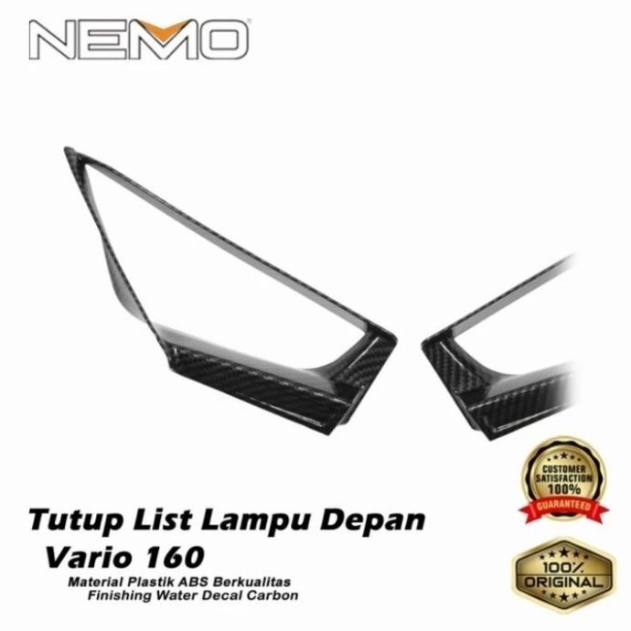 Cover List Lampu Depan Vario 160 Carbon Nemo