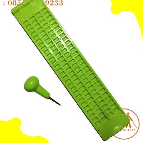 

Baru Viral RIGLET REGLET BRAILLE SIZE KECIL | REGLET | ALAT TULIS TUNANETRA | 4 BARIS | STYLUS