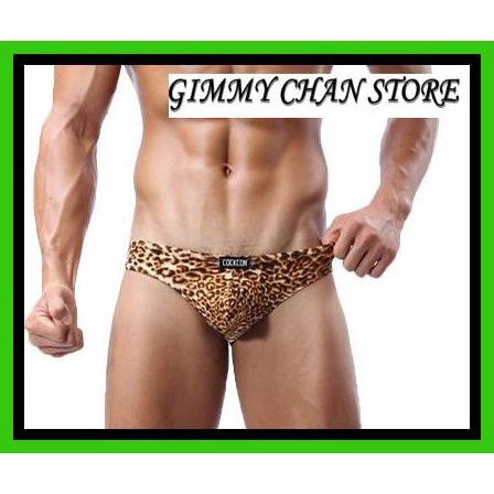 HOT DEAL THONG PRIA CELANA DALAM PRIA COCKCON CELANA DALAM SEKSI PRIA MEN SEXY UNDERWEAR BRIEF LEOPA