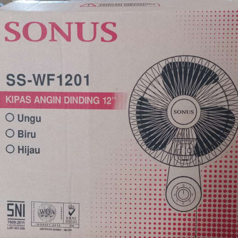 Kipas Angin dinding 12 inc - Wallfan Sonus 12 in