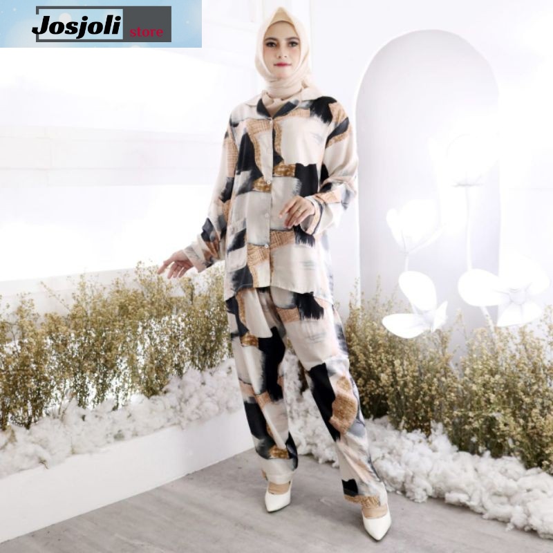 JOSJOLI_STORE/Piyama PP Nisa/Piyama Rayon Wanita Jumbo XXL/Pakaian Tidur Wanita Dewasa